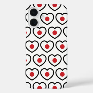 Japan Japanese Flag Heart iPhone 16 Case
