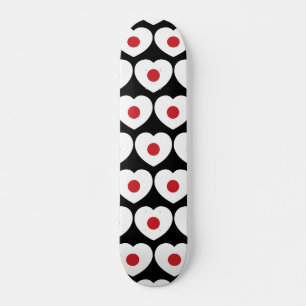 Japan Japanese Flag Heart Skateboard