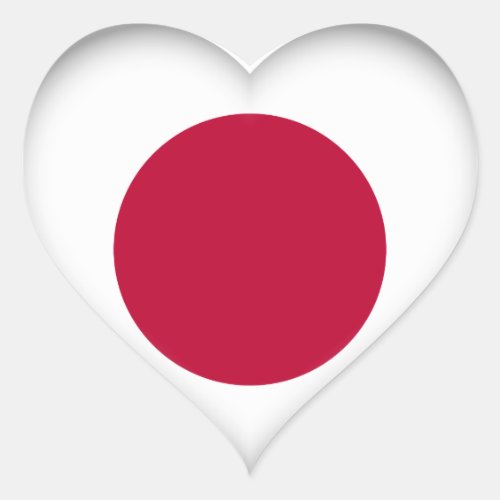 Japan Japanese Flag Heart Sticker