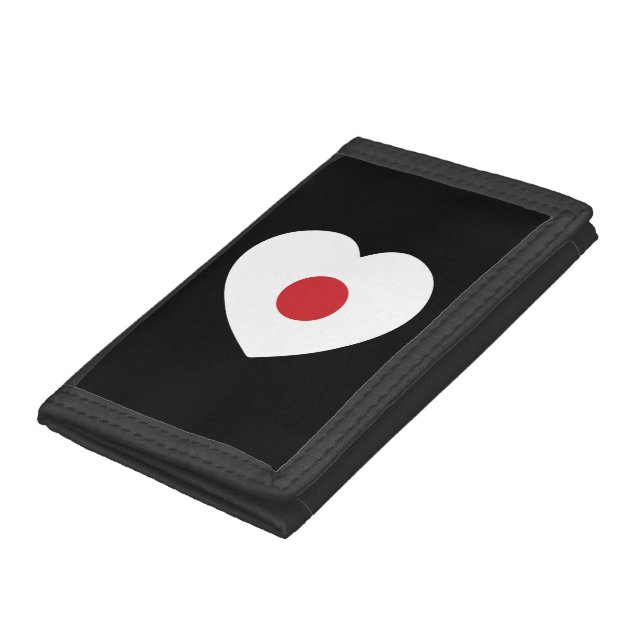 Japan | Japanese Flag Heart Trifold Wallet (Bottom)