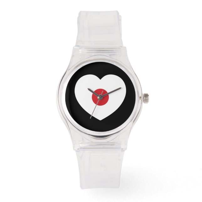 Japan | Japanese Flag Heart Watch (Front)