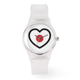 Japan   Japanese Flag Heart Watch
