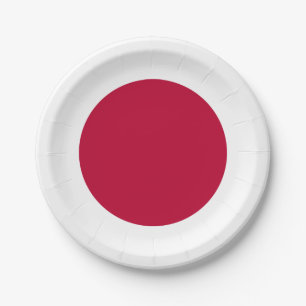 Japan (Japanese) Flag Paper Plates