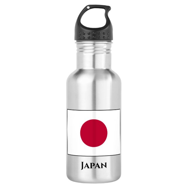 Japan (Japanese) Flag Stainless Steel Water Bottle (Front)