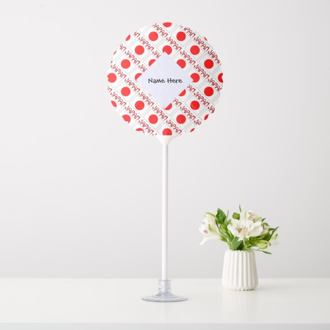 Japan Japanese Flag Tiled Personalized  Balloon (In SItu)
