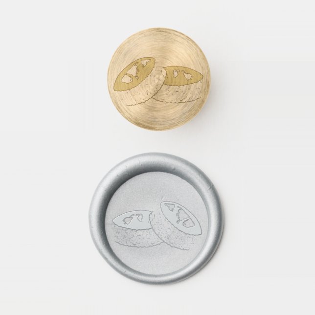 Japan Japanese Food Sushi Maki Rolls Restaurant Wax Seal Stamp (Stamped)