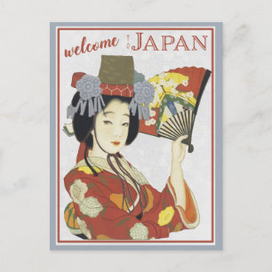 Japan Japanese Geisha Vintage Travel Postcard