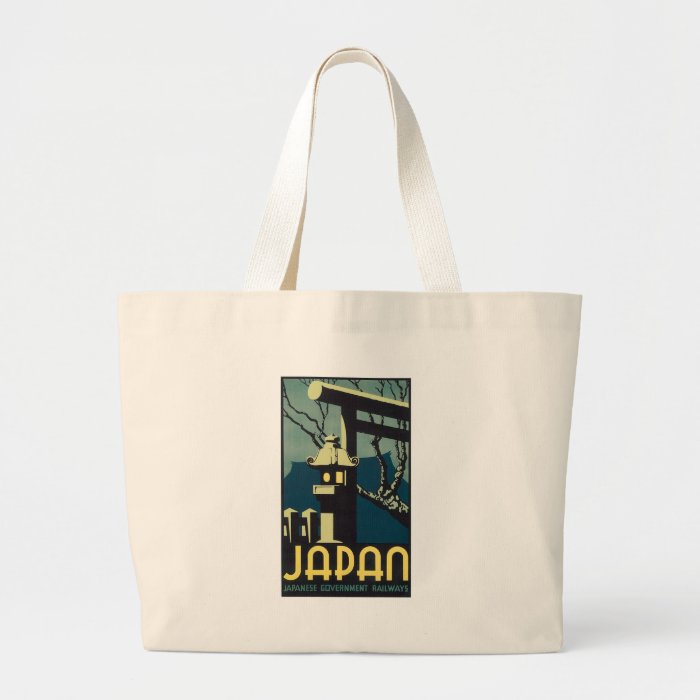 Japan, Japanese Govt Railways Travel Poster Bag