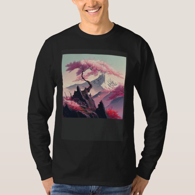 Japan Japanese Sakura Cherry Blossoms Cherry trees T-Shirt (Front)