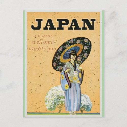Japan Japanese Vintage Travel Poster Postcard