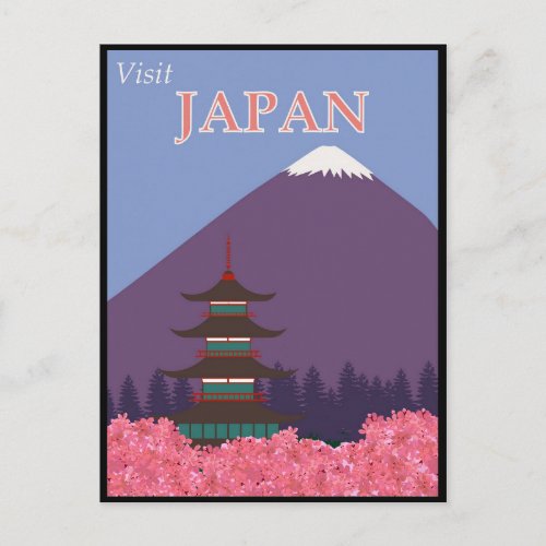 Japan Japanese Vintage Travel Poster Postcard