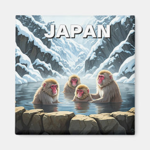 Japan Jigokudani Monkey Park Snow Monkeys Magnet
