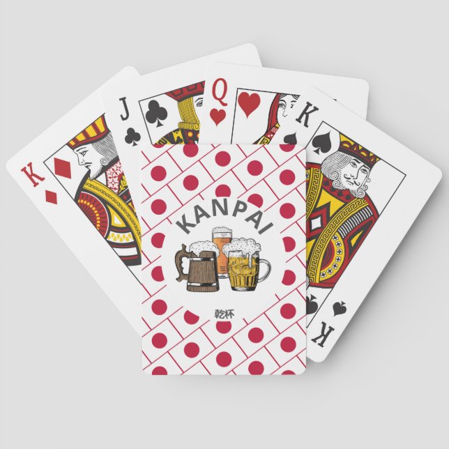 JAPAN Kanpai 乾杯 Great Japanese Beer Poker Cards (Back)