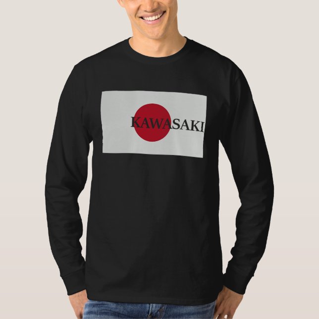 Japan Kawasaki Asia Travel Flag T-Shirt (Front)