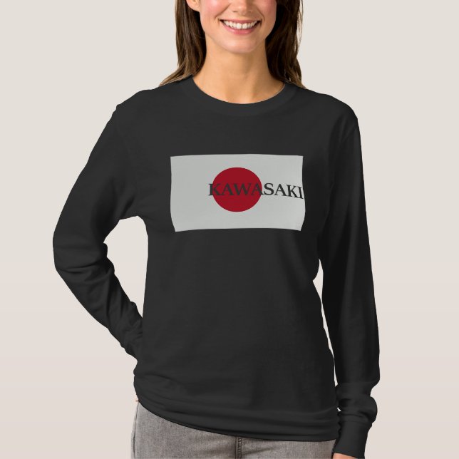 Japan Kawasaki Asia Travel Flag T-Shirt (Front)