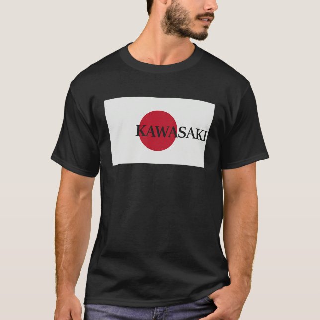 Japan Kawasaki Asia Travel Flag T-Shirt (Front)