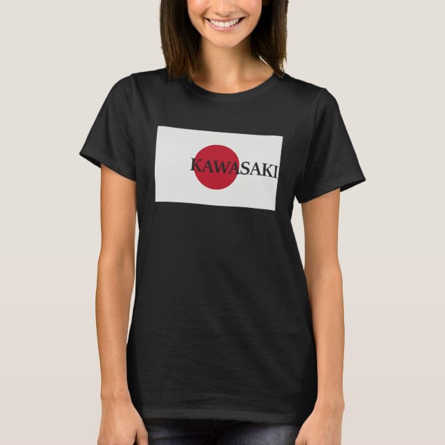 Japan Kawasaki Asia Travel Flag T-Shirt (Front)