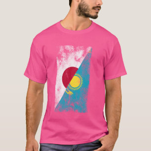 Japan Kazakhstan Flags - Japanese Kazakh, Kazakhst T-Shirt