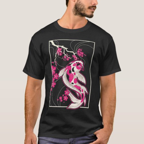 Japan Koi Fish Cherry Blossom Japanese Nishikigoi T_Shirt