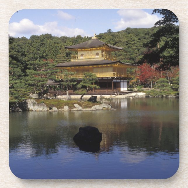 Japan, Kyoto, Golden Pavilion, Zen Temple Beverage Coaster (Front)