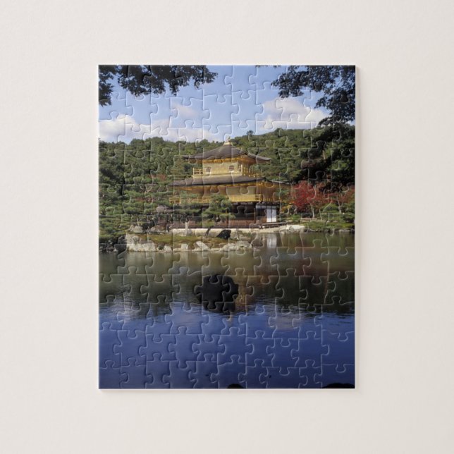 Japan, Kyoto, Golden Pavilion, Zen Temple Jigsaw Puzzle (Vertical)