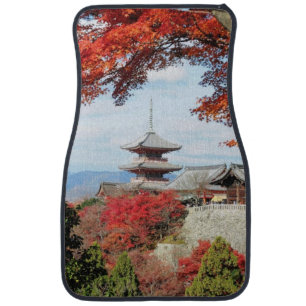 Japan, Kyoto. Kiyomizu temple in Autumn color Car Mat