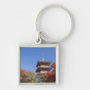 Japan, Kyoto, Pagoda in Autumn colour Keychain