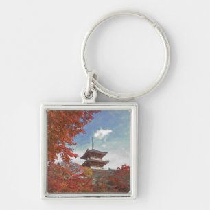 Japan, Kyoto, Pagoda in Autumn colour Keychain