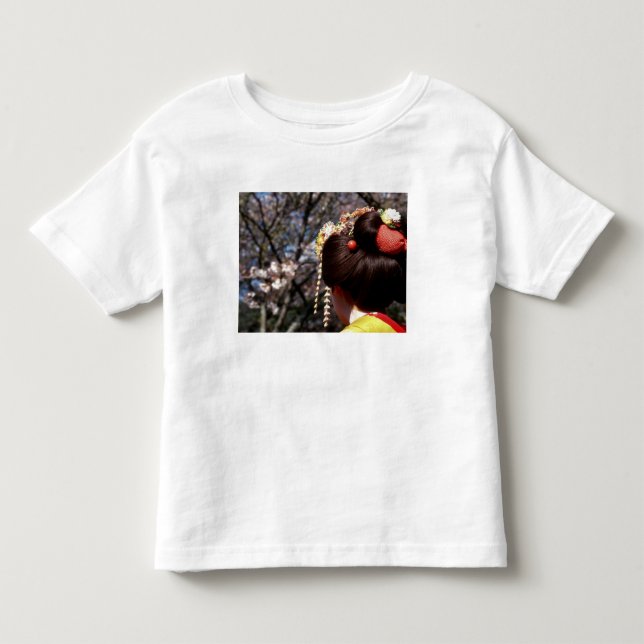 Japan, Kyoto. Rear view close-up of geisha's Toddler T-shirt (Front)