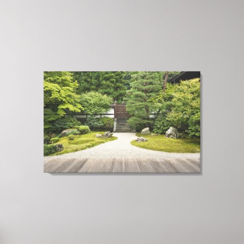 Japan Kyoto Sennyuji Temple Garden Canvas Print