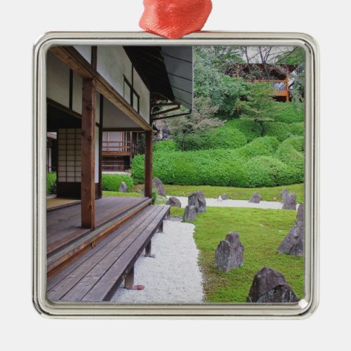 Japan Kyoto Stone garden in silence Metal Ornament