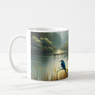 Japan Lake Bird 1 - Canvas Coffee Mug