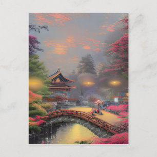 Japan Landscape Graphic Postcard