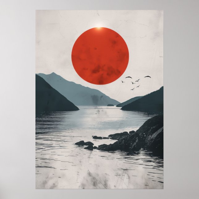 Japan Landscape Silhouette Poster (Front)