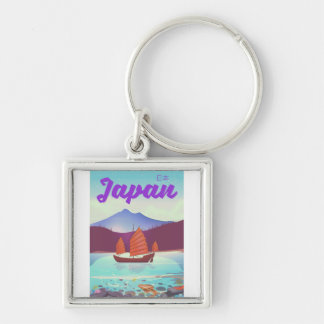 japan landscape travel poster keychain