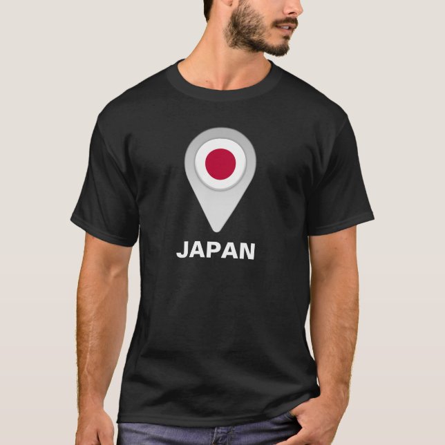Japan Location Flag T-Shirt (Front)