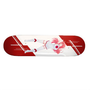 Japan Manga Anime girl dressed in Flag Japanese Skateboard Deck
