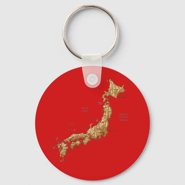 Japan Map Keychain (Front)