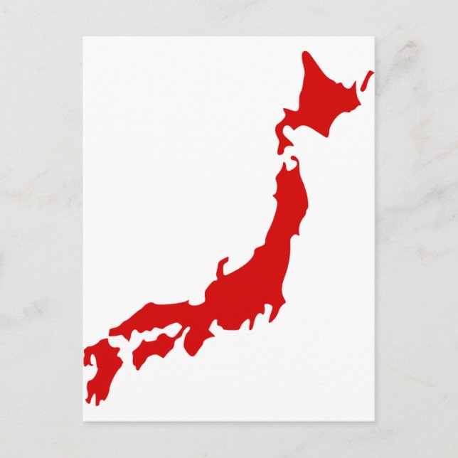 Japan Map Postcard (Front)