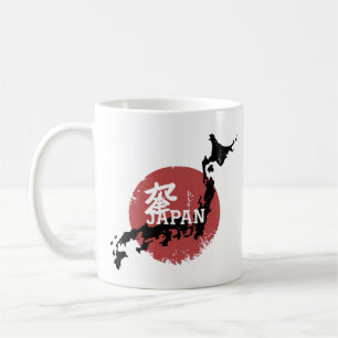 Japan Map Rising Sun – Japanese Culture Coffee Mug