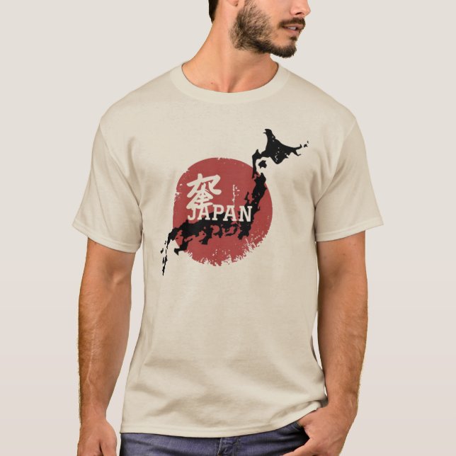 Japan Map – Rising Sun T-Shirt (Front)