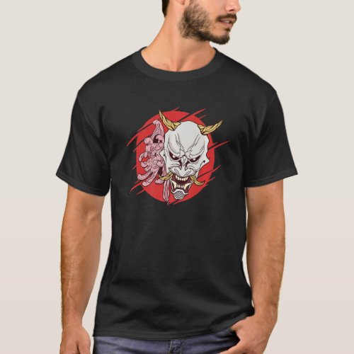 Japan Mask Devil Oni Demon T_Shirt