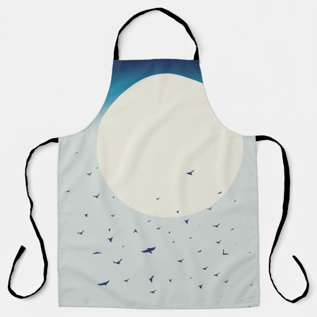 Japan moonlight swallows apron (Front)