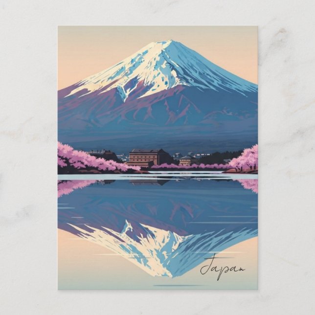 Japan Mount Fuji Fujisan Postcard (Front)