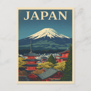 Japan Mount Fuji View Postcard