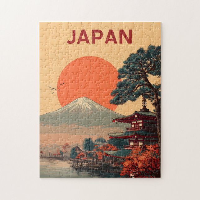 Japan Mount Fuji vintage Jigsaw Puzzle (Vertical)