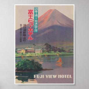 Japan, Mt. Fuji, Vintage Travel Poster