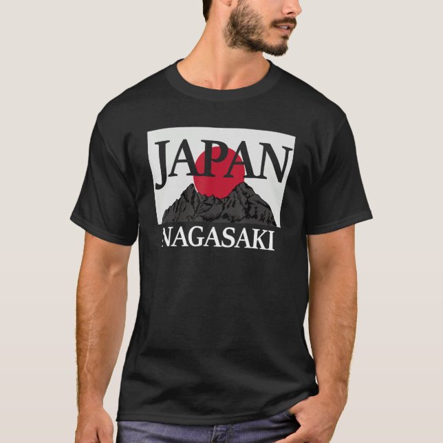 Japan Nagasaki Fuji san flag T-Shirt (Front)