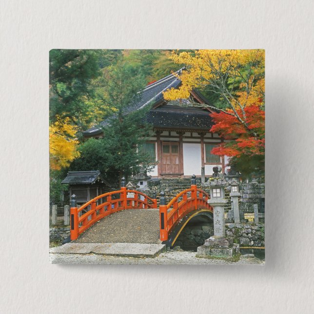 Japan, Nara, Ryuzenji Temple Pinback Button (Front)