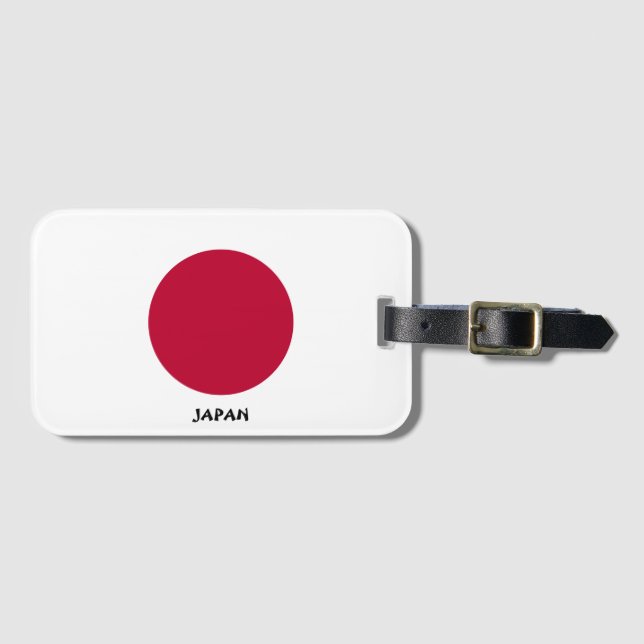 Japan National Flag Patriotic Luggage Tag (Front Horizontal)